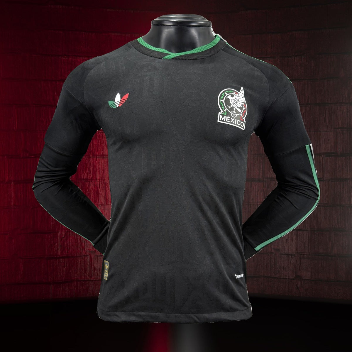 México (Mundial 2026) – Jersey Visitante Negro – Premium Manga Larga