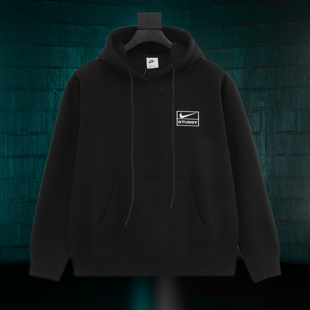 Nike Hoodie Stussy logo 2025 Negro