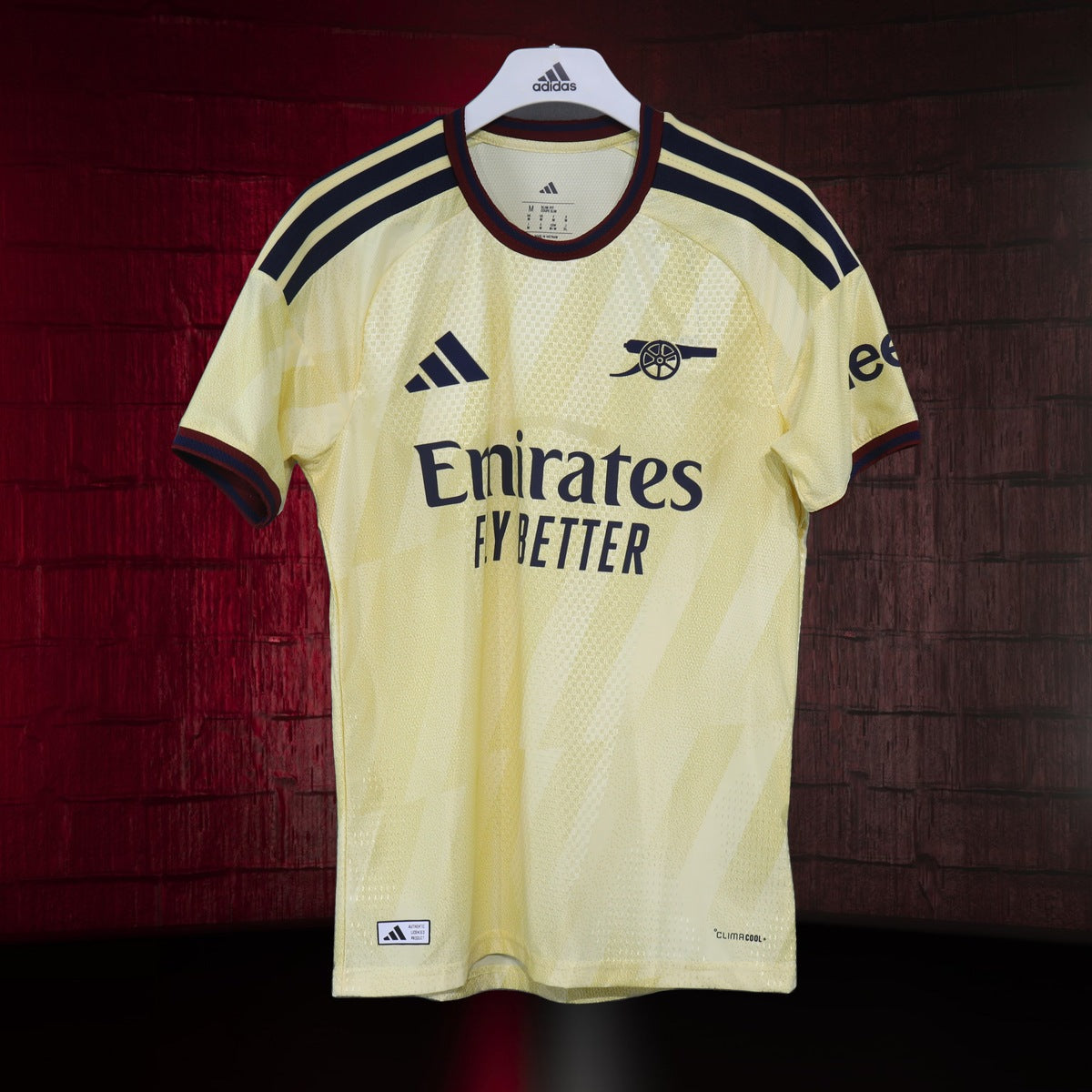 Arsenal 26 – 27 Jersey Visitante Authentic Amarillo – Dorsal Incluido