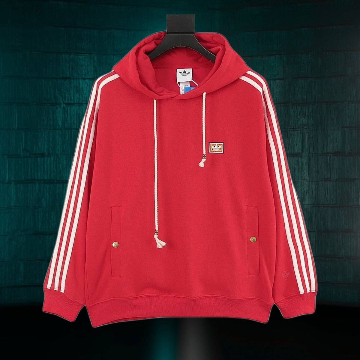 Adidas Originals Hoodie con Capucha 2026 Rojo