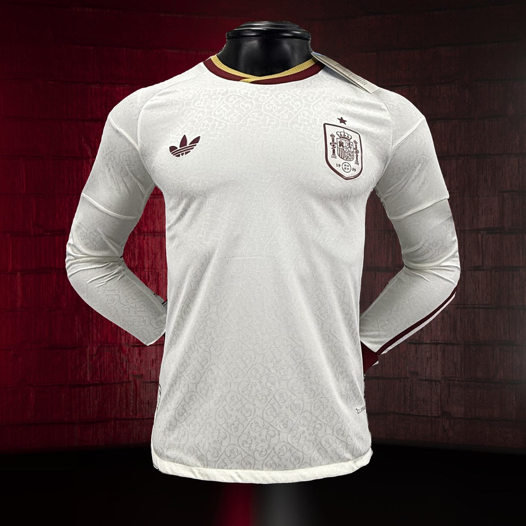 España (Mundial 2026) – Jersey Visitante Blanco – Premium Manga Larga