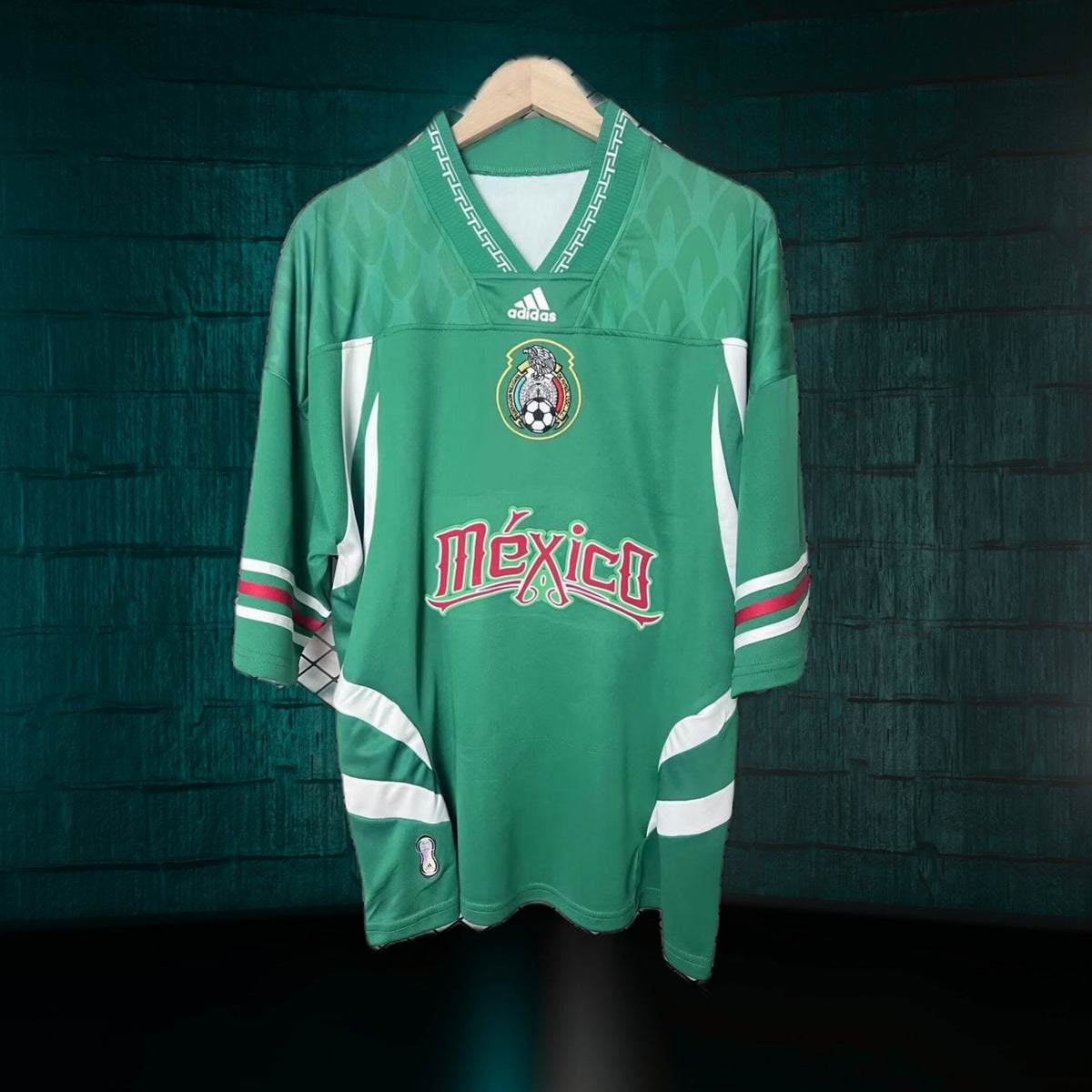 México Jersey Adidas Estilo Retro Mexicano Verde