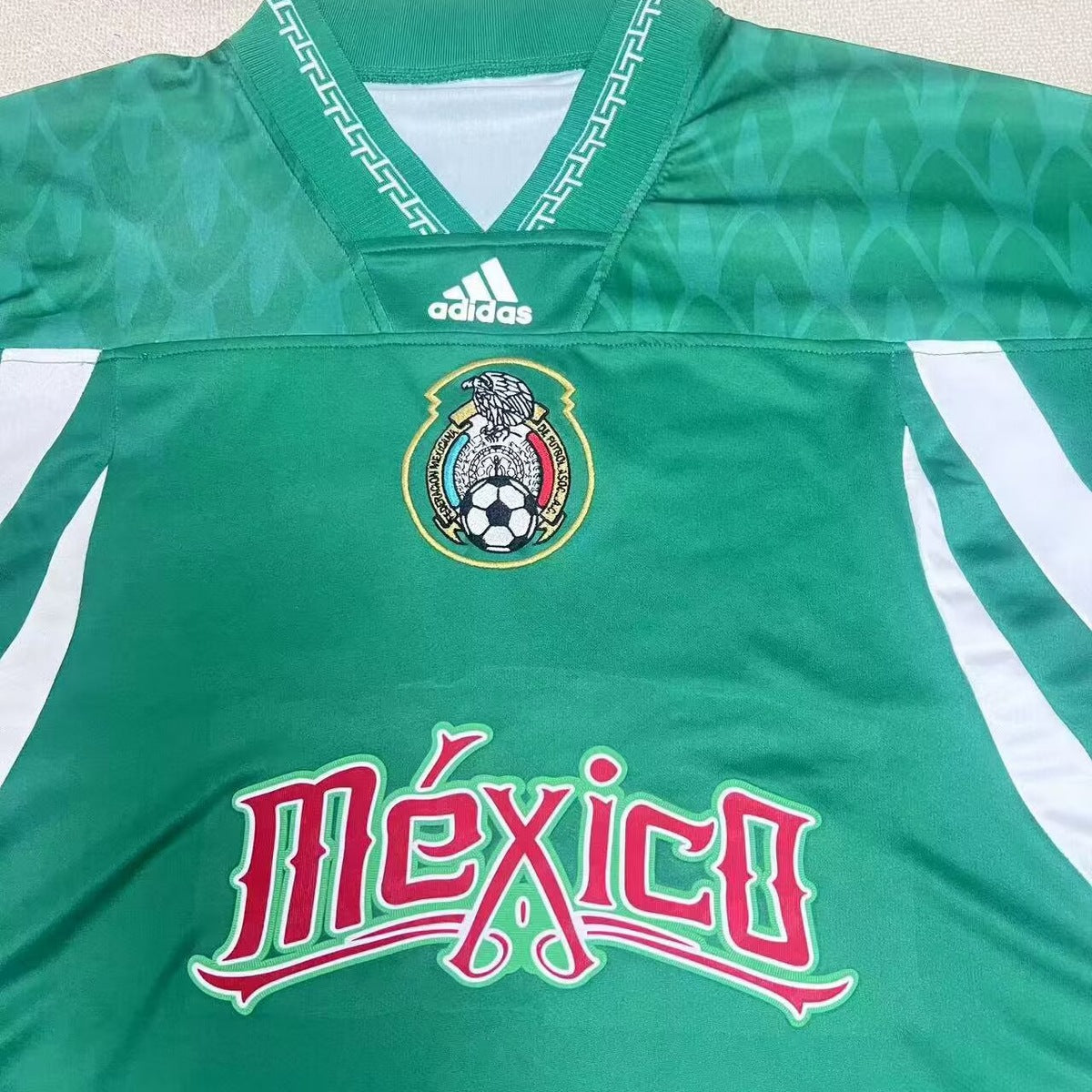 México Jersey Adidas Estilo Retro Mexicano Verde