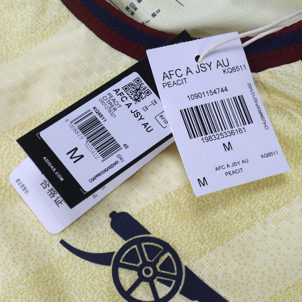Arsenal 26 – 27 Jersey Visitante Authentic Amarillo – Dorsal Incluido