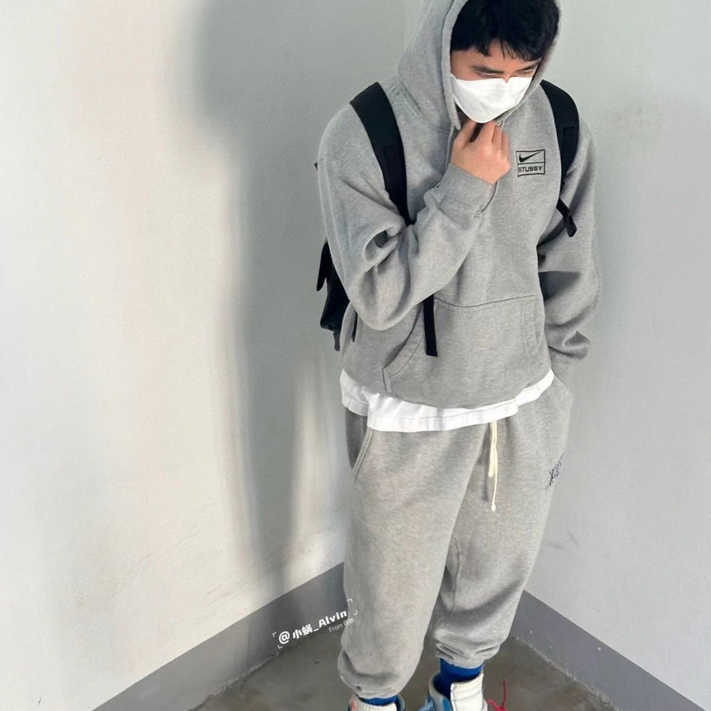Nike Hoodie Stussy 2025 Gris