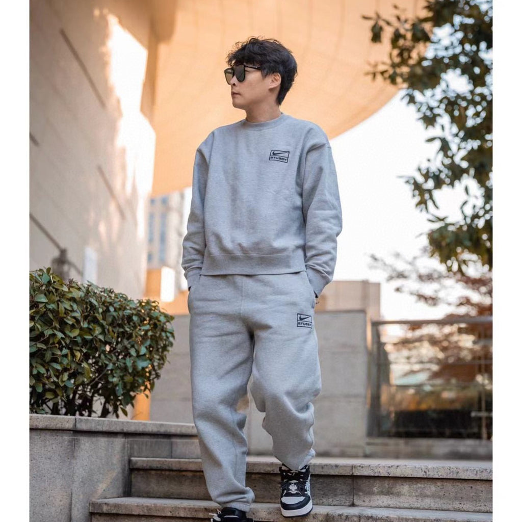 Nike Stussy Hoodie con Capucha 2023 Gris