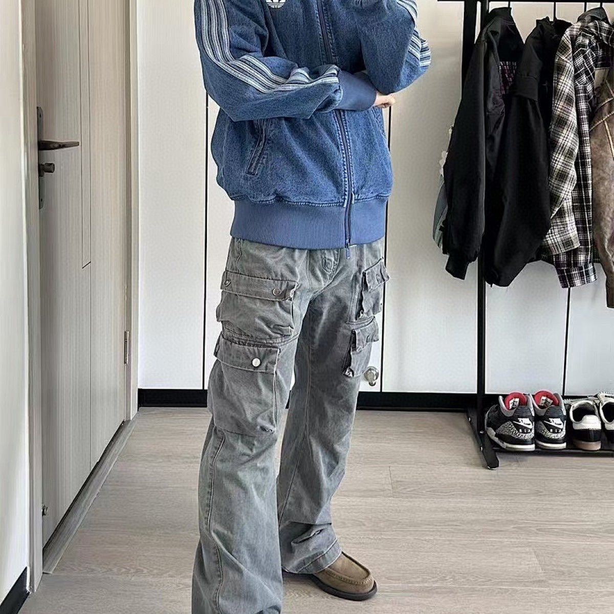 Adidas Originals Chaqueta de mezclilla negra 2025