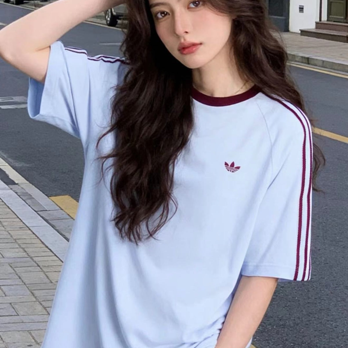 Adidas Originals Playera BRITCORE RINGER 2026 Azul