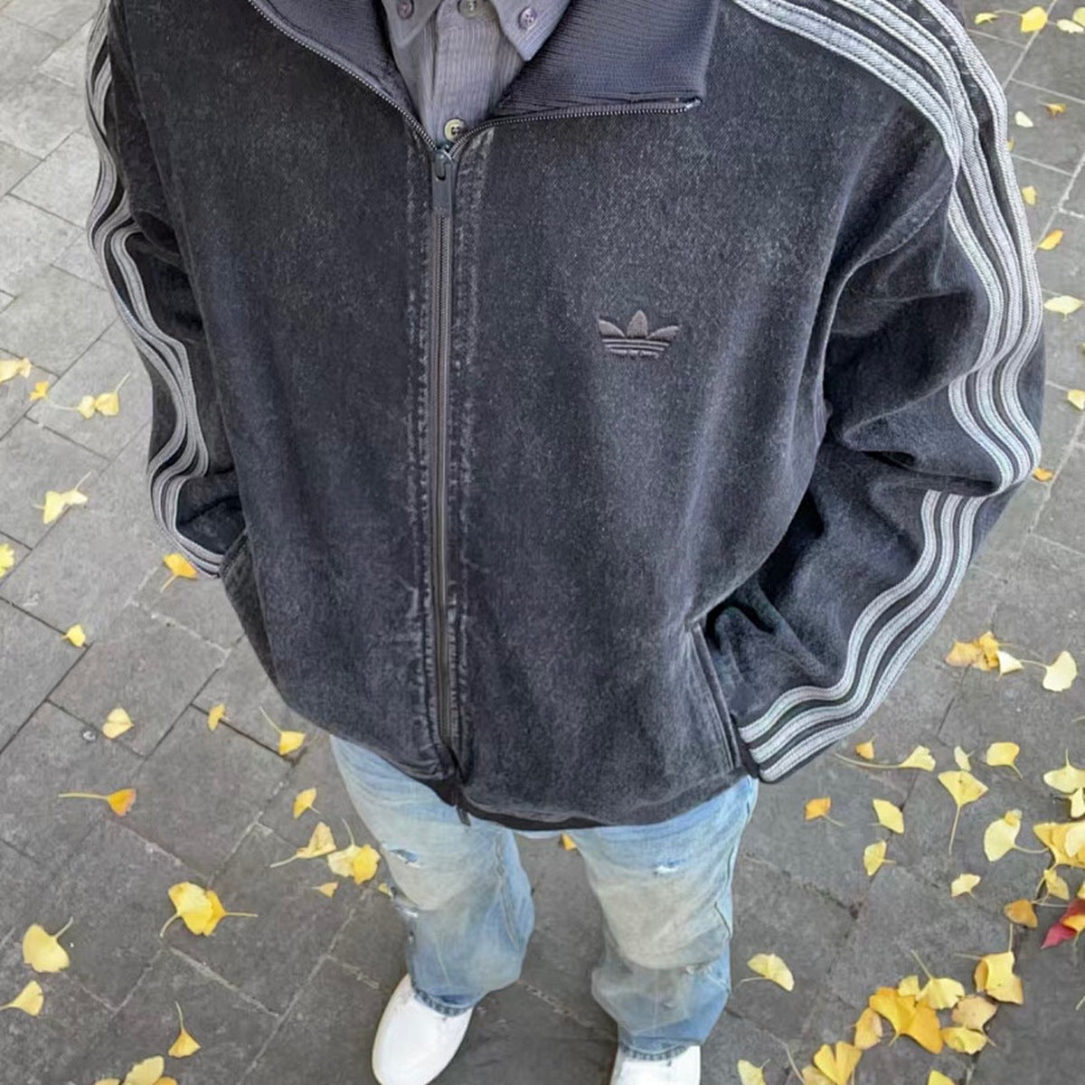Adidas Originals Chaqueta de mezclilla negra 2025