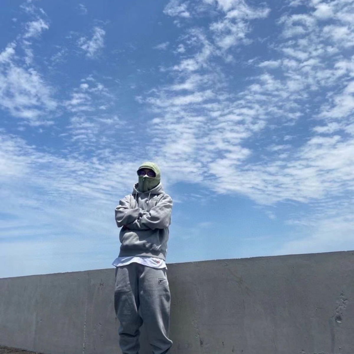 Nike Hoodie Stussy 2025 Gris