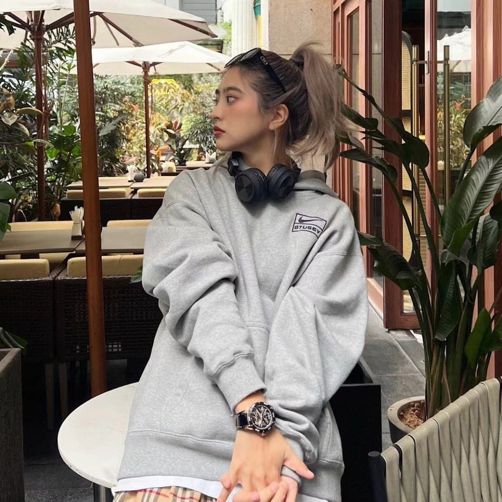 Nike Hoodie Stussy 2025 Gris