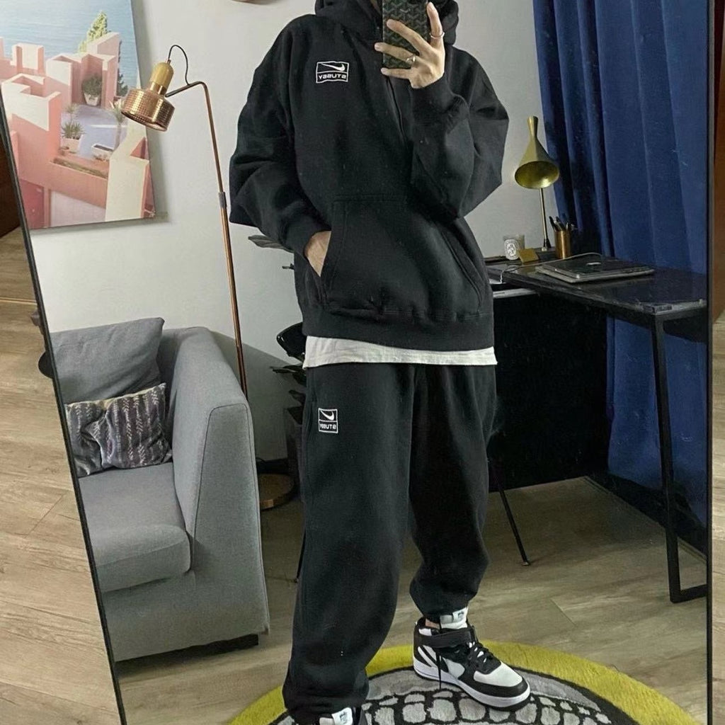 Nike Hoodie Stussy logo 2025 Negro