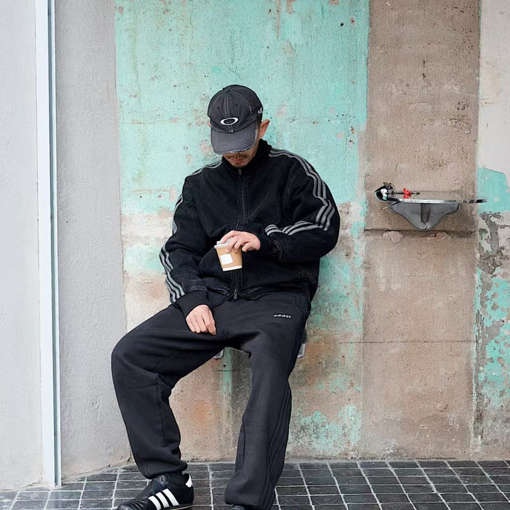 Adidas Originals Chaqueta de mezclilla negra 2025