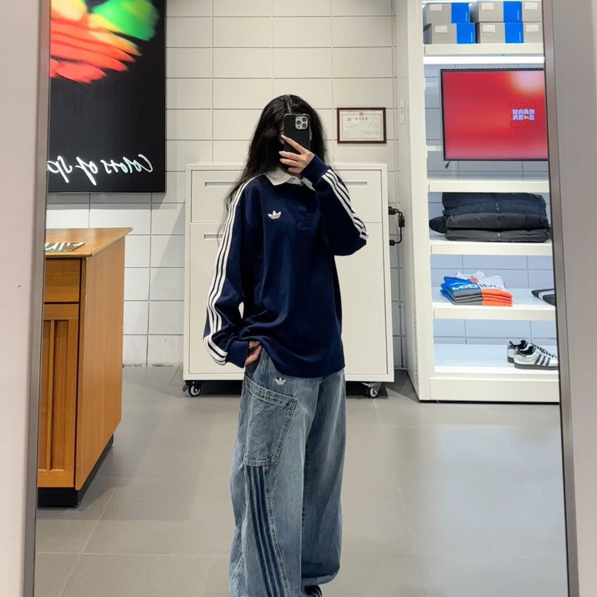 Adidas Originals Pants Denim 2026 Azul