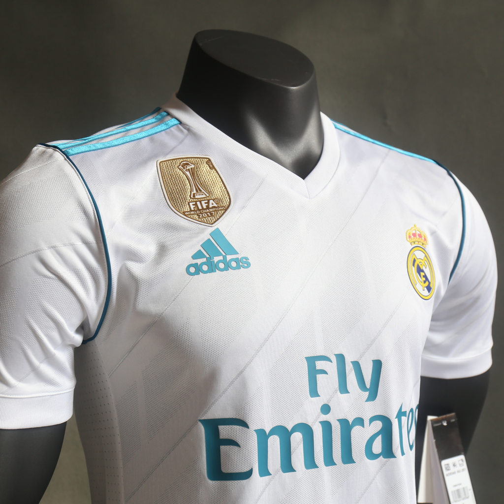 Real Madrid 2017/18 – Jersey Local Authentic Retro Manga Larga / Dorsal Incluido