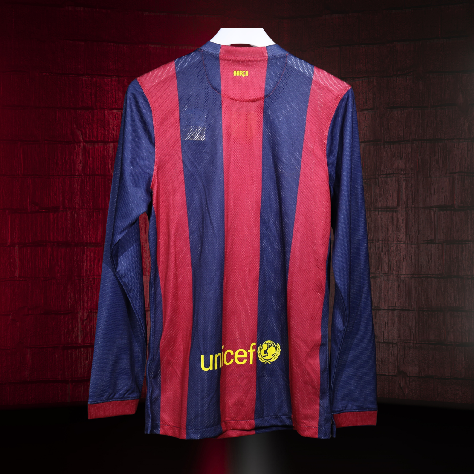 FC Barcelona 2014/15 – Jersey Local Authentic Retro Manga Larga / Dorsal Incluido