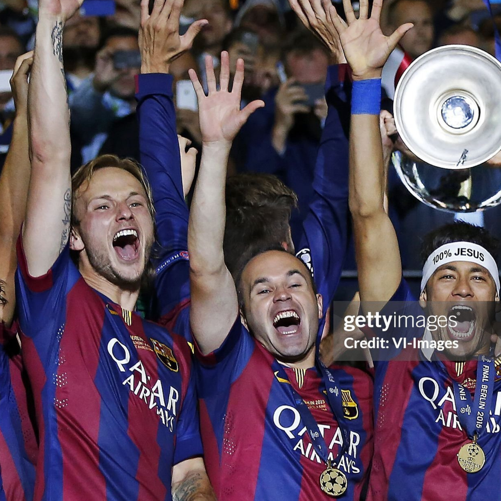 FC Barcelona 2014/15 – Jersey Local Authentic Retro Manga Larga / Dorsal Incluido