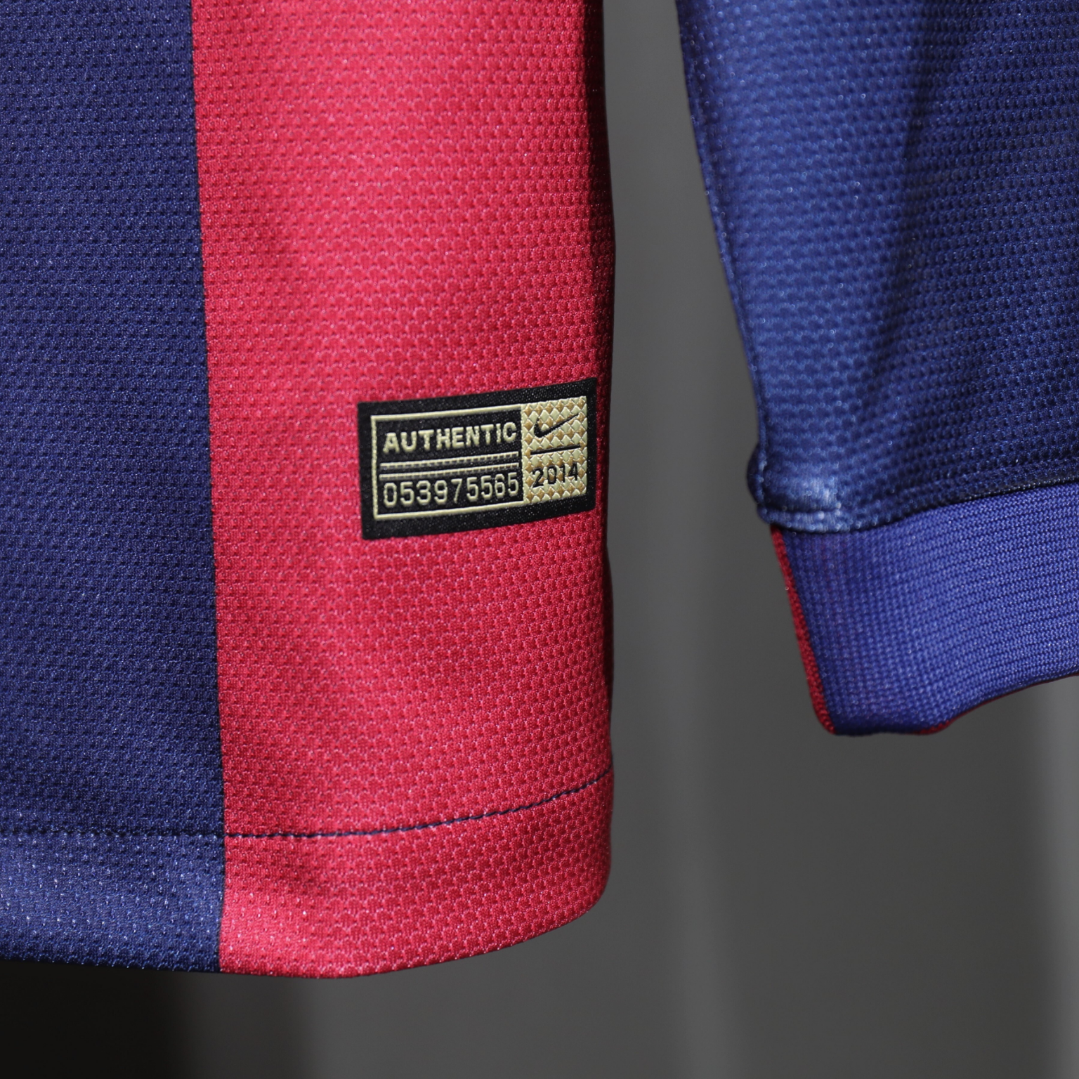 FC Barcelona 2014/15 – Jersey Local Authentic Retro Manga Larga / Dorsal Incluido