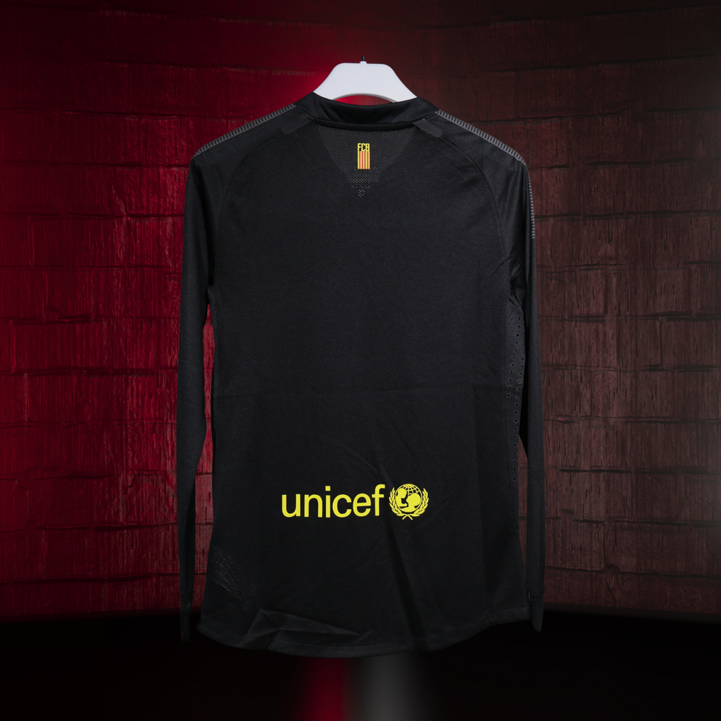 FC Barcelona 2011/12 – Jersey Visitante Authentic Retro Manga Larga / Dorsal Incluido