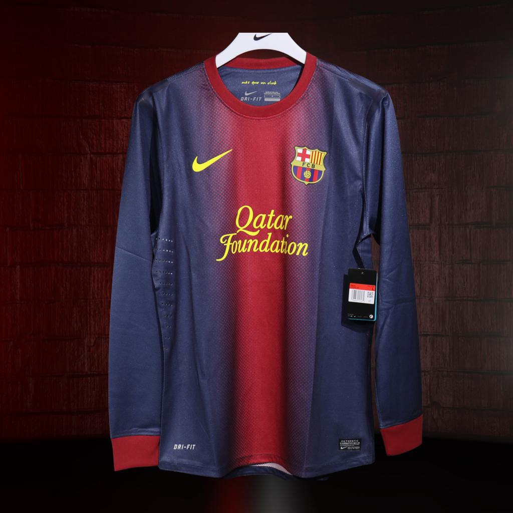 FC Barcelona 2012/13 – Jersey Local Authentic Retro Manga Larga / Dorsal Incluido