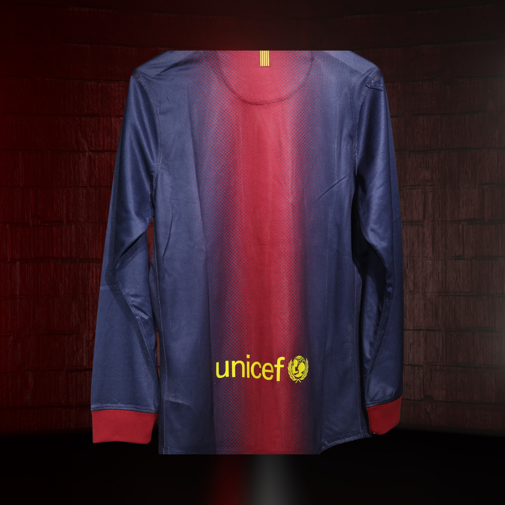 FC Barcelona 2012/13 – Jersey Local Authentic Retro Manga Larga / Dorsal Incluido