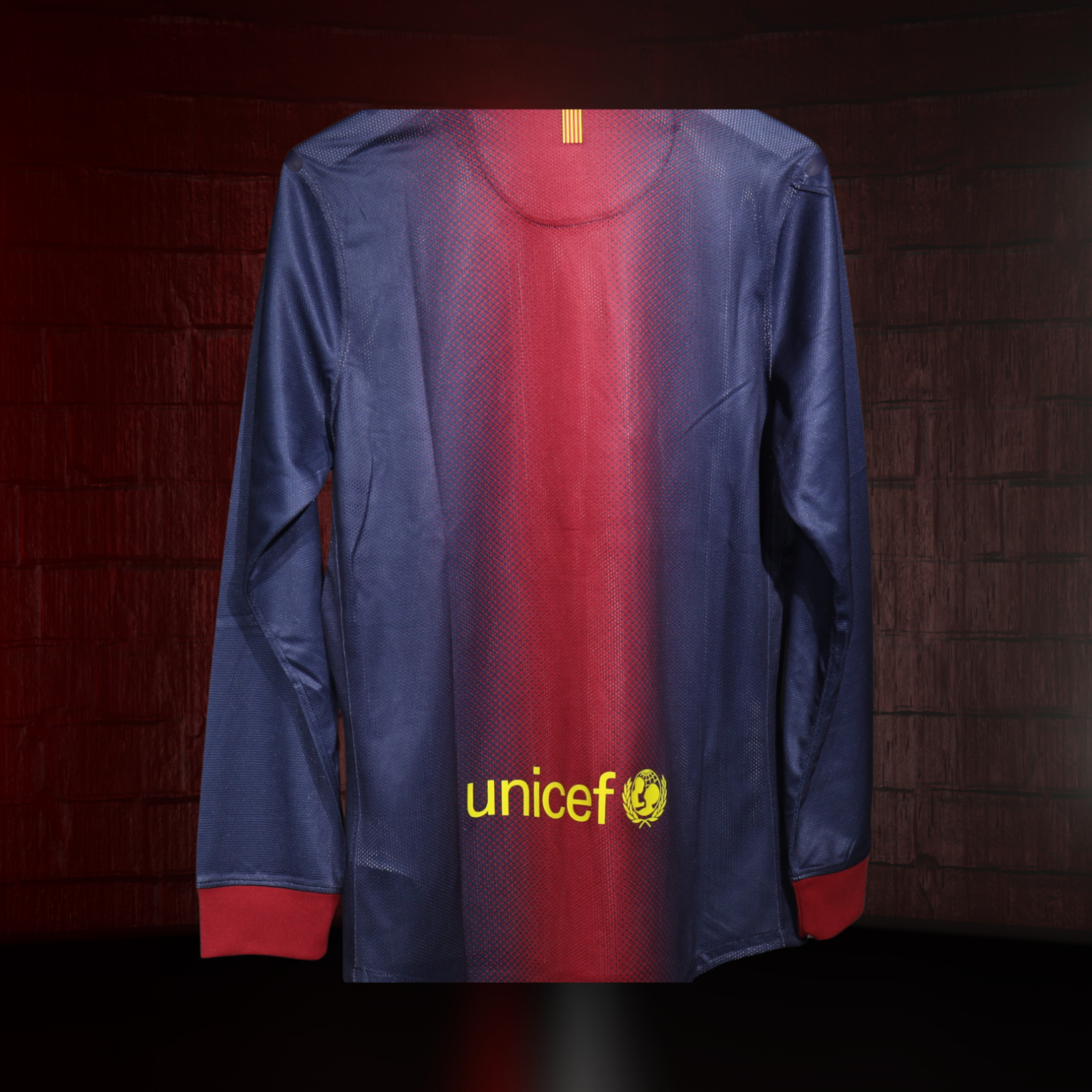 FC Barcelona 2012/13 – Jersey Local Authentic Retro Manga Larga / Dorsal Incluido