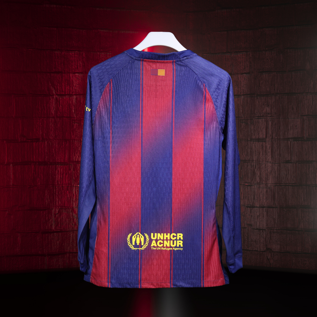 FC Barcelona 2010/11 – Jersey Local Authentic Retro Manga Larga / Dorsal Incluido