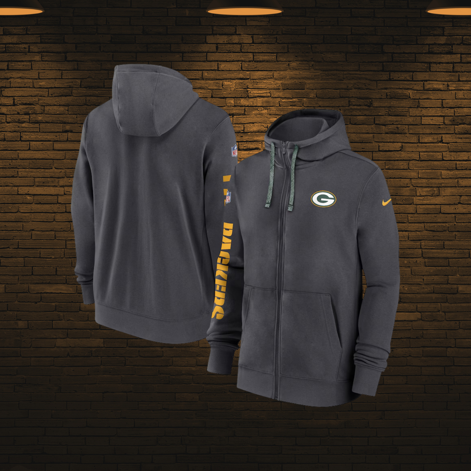 Sudadera NFL con cierre 2025 — Green Bay Packers 🧀 (S–4XL)