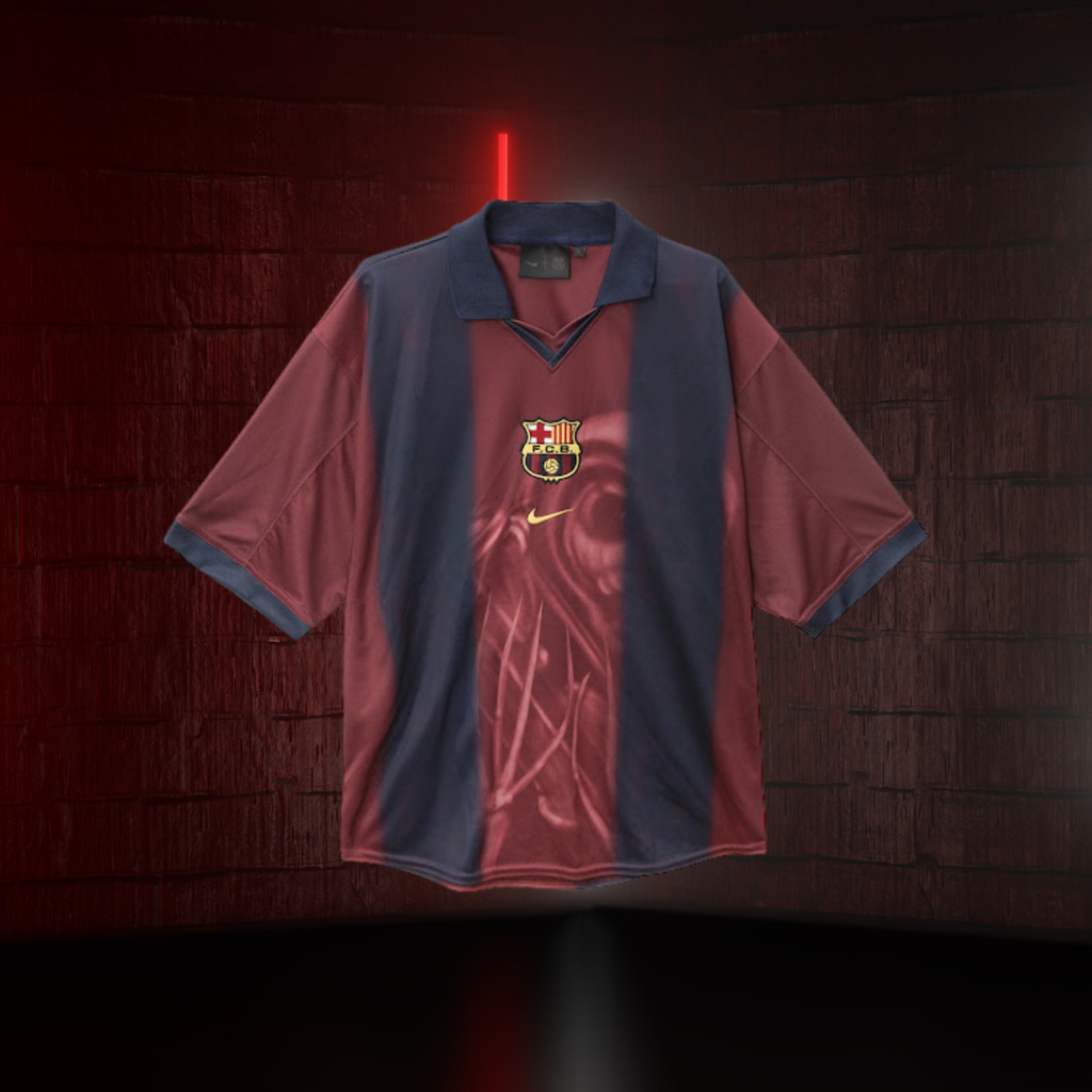 Travis Scott X FC Barcelona Retro Skeleton Jersey 00/01