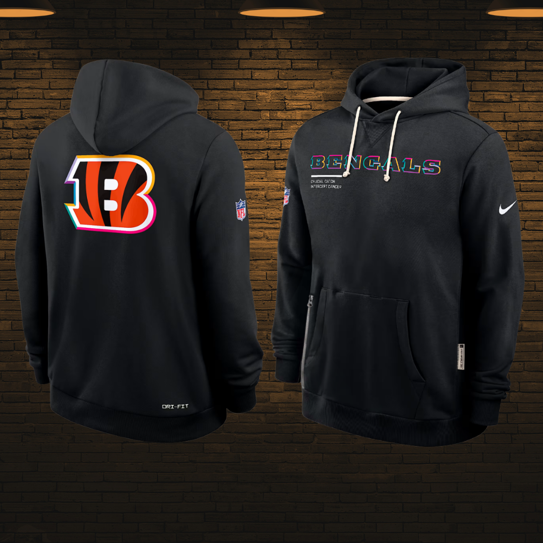 Sudadera NFL con gorro 2025 — Cincinnati Bengals 🐯 (S–4XL)