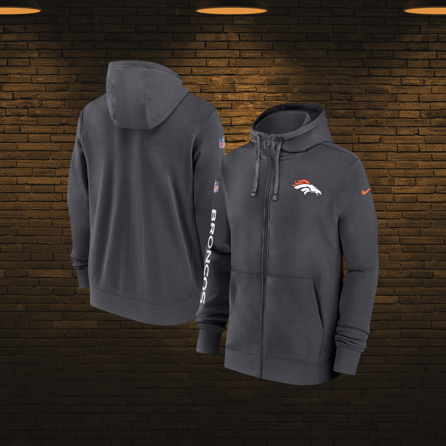 Sudadera NFL con cierre 2025 — Denver Broncos 🐴 (S–4XL)