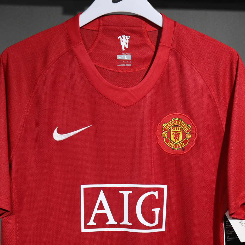 Manchester United 2007/08 – Jersey Local Authentic Retro / Dorsal Incluido