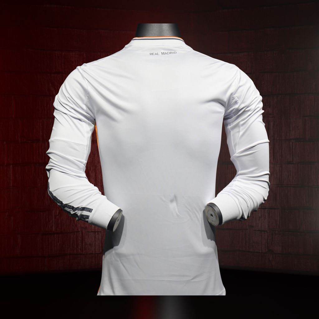 Real Madrid 2013/14 – Jersey Local Authentic Retro Manga Larga / Dorsal Incluido