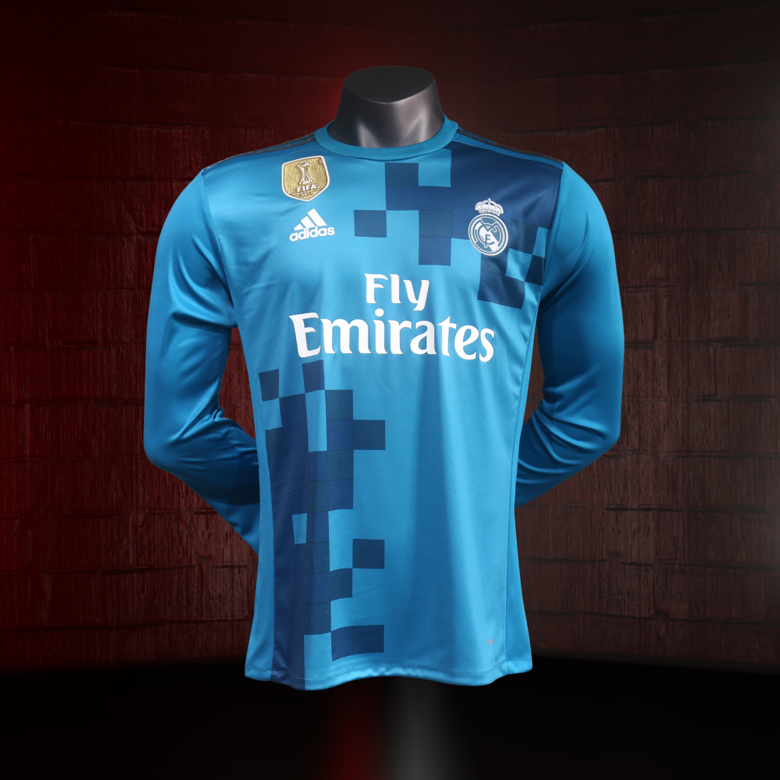 Real Madrid 2017/18 – Jersey Tercera Authentic Retro Manga Larga / Dorsal Incluido