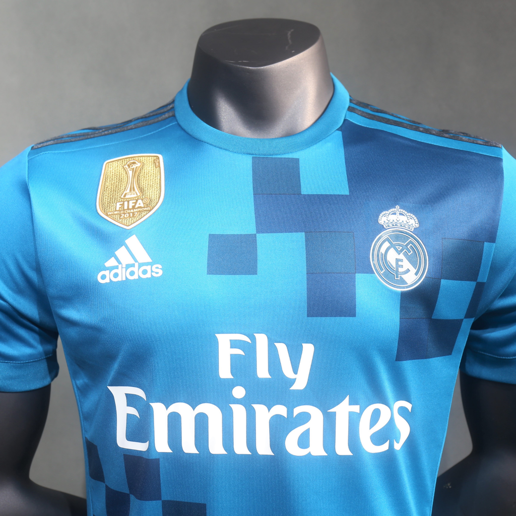 Real Madrid 2017/18 – Jersey Tercera Authentic Retro Manga Larga / Dorsal Incluido