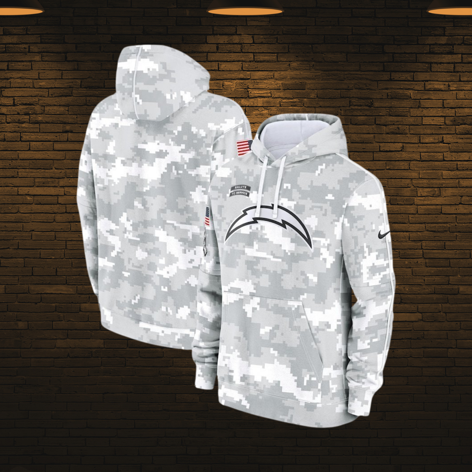 Sudadera NFL estilo militar 2025 — Los Angeles Chargers ⚡ (S–4XL)