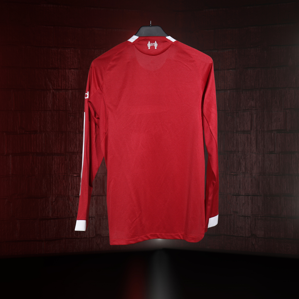 Liverpool 2025/26 – Jersey Local Autentic Manga Larga / Dorsal Incluido