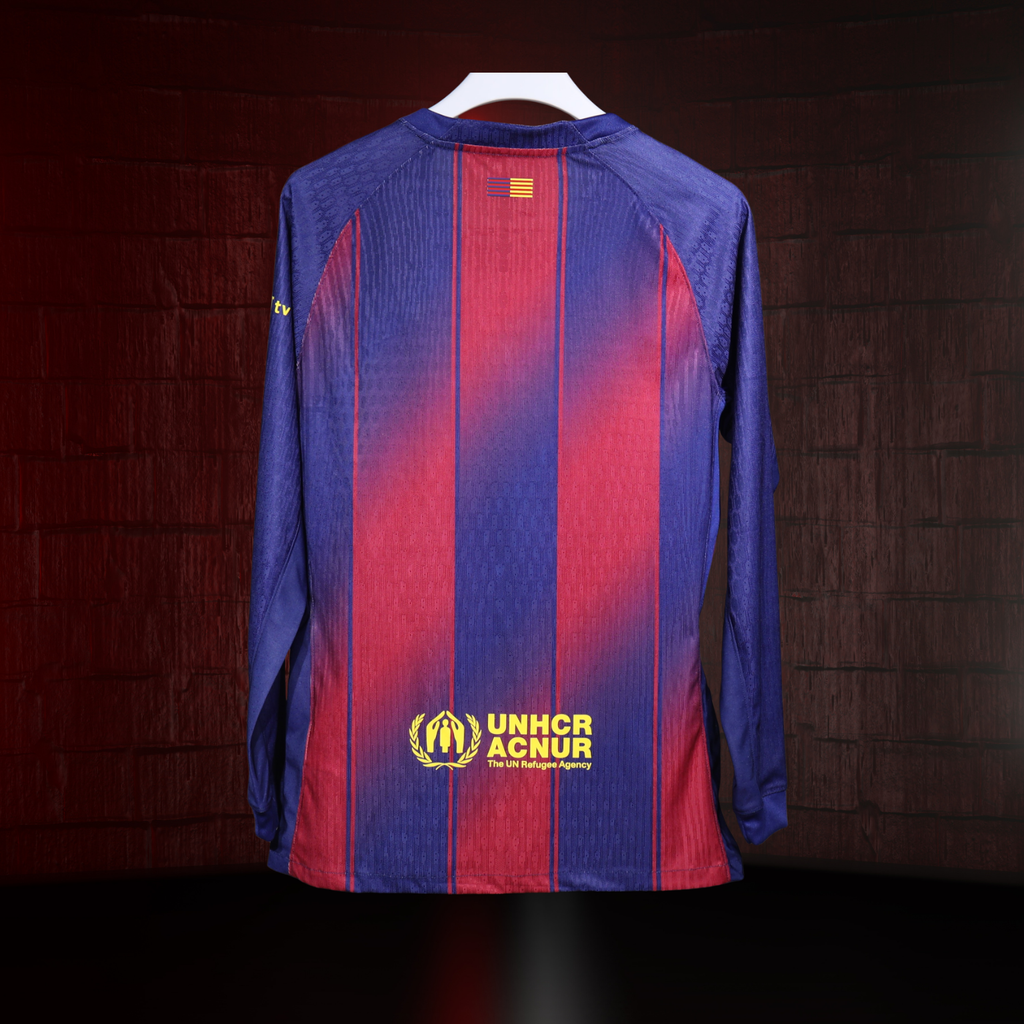 FC Barcelona 2025/26 – Jersey Local Manga Larga Autentic / Dorsal Incluido