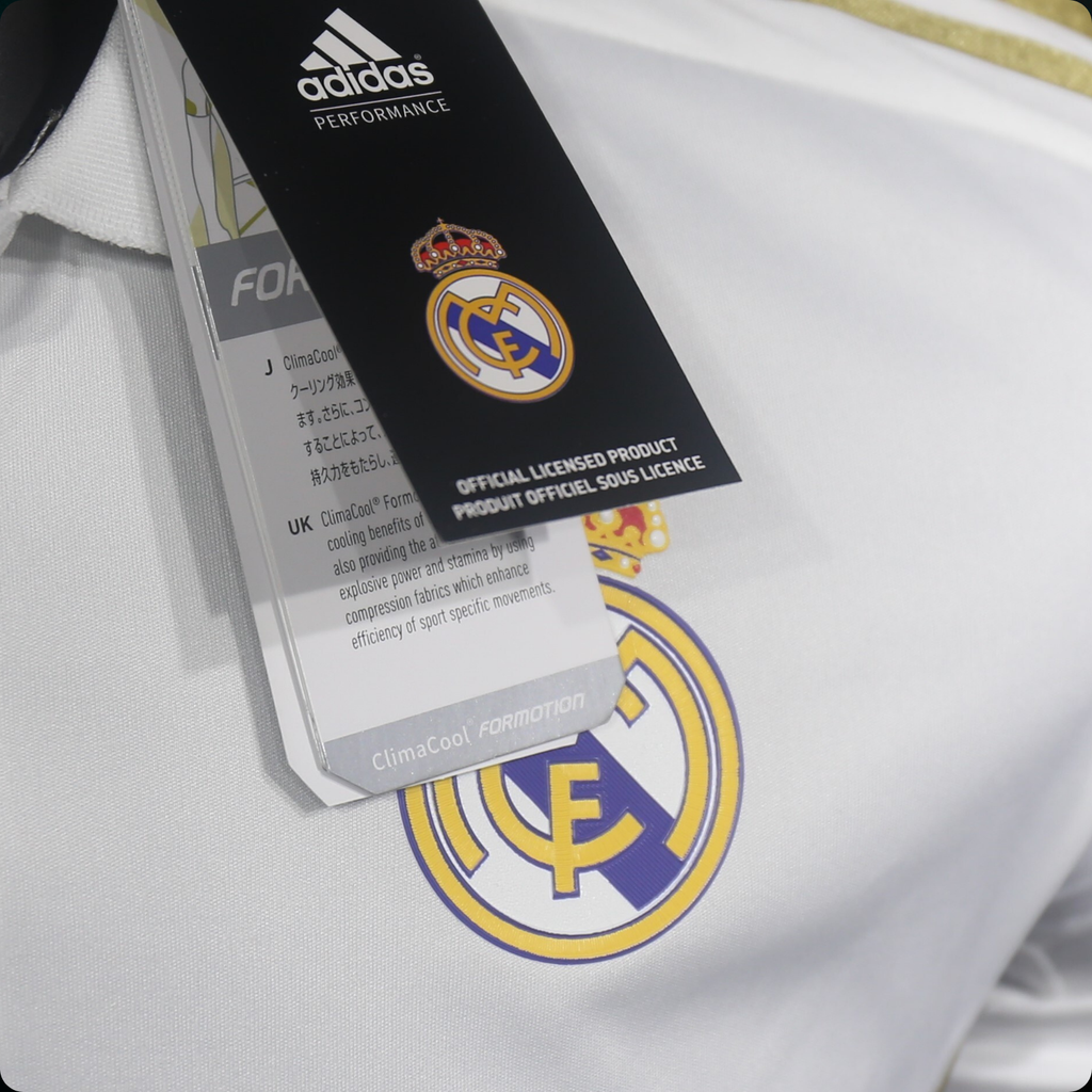 Real Madrid 2011/12 – Jersey Local Authentic Retro Manga Larga / Dorsal Incluido