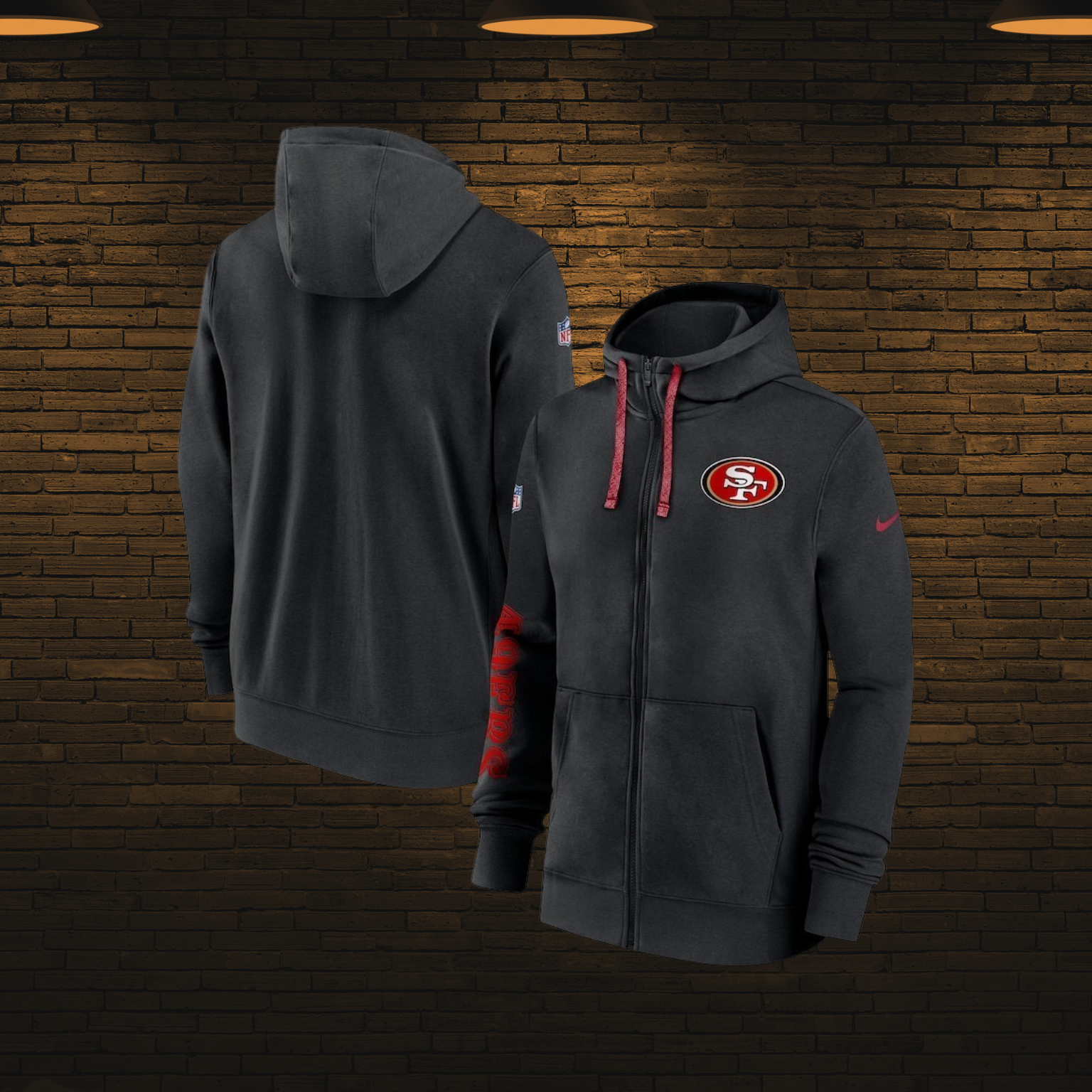 Sudadera NFL con cierre 2025 — San Francisco 49ers ⛏️ (S–4XL)