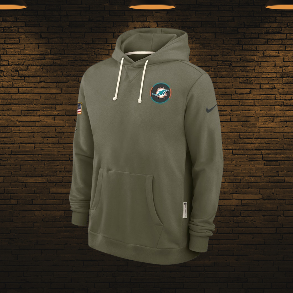 Sudadera NFL estilo militar 2025 — Miami Dolphins 🐬 (S–4XL)