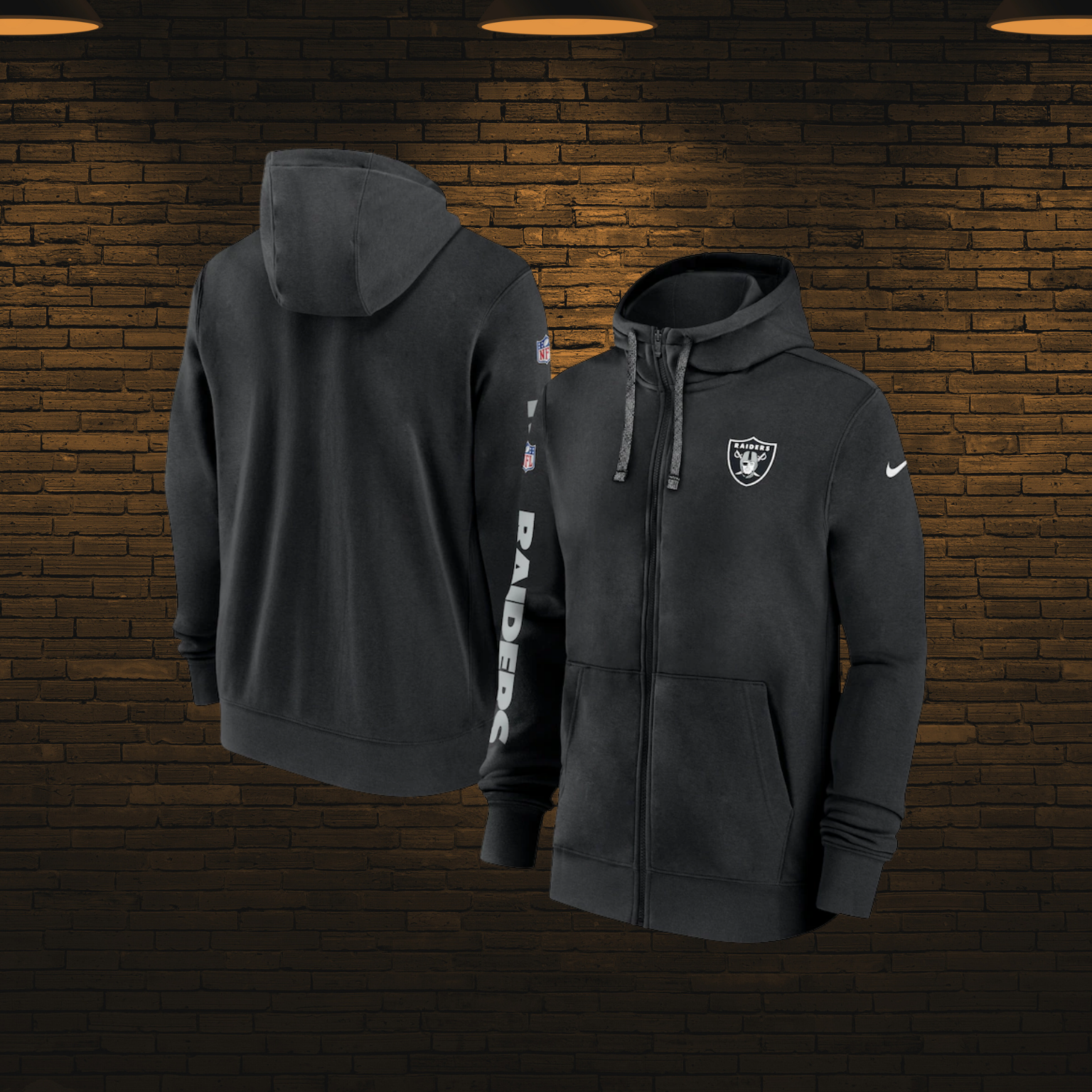 Sudadera NFL con cierre 2025 — Las Vegas Raiders ☠️ (S–4XL)
