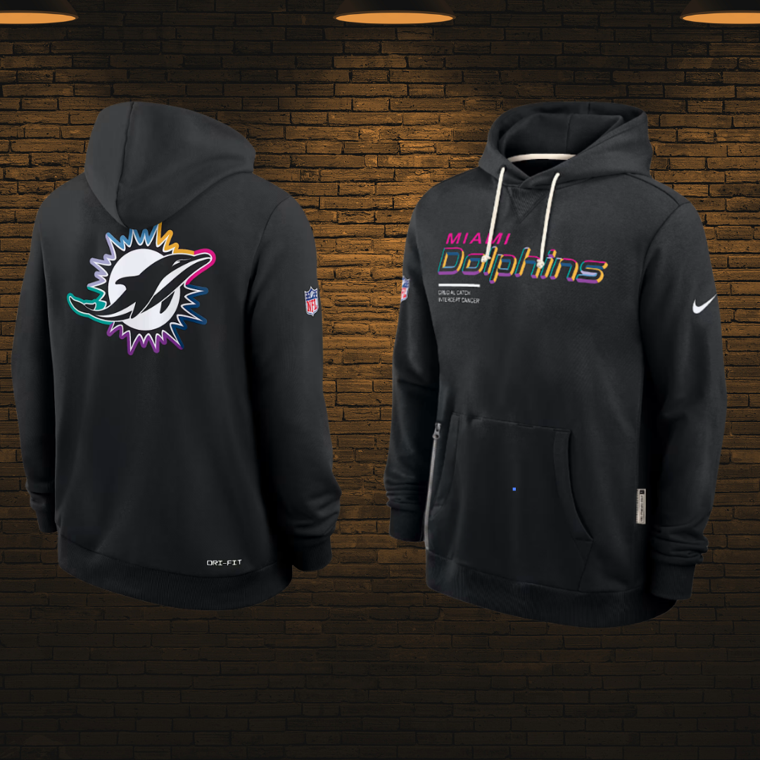 Sudadera NFL con gorro 2025 — Miami Dolphins 🐬 (S–4XL)
