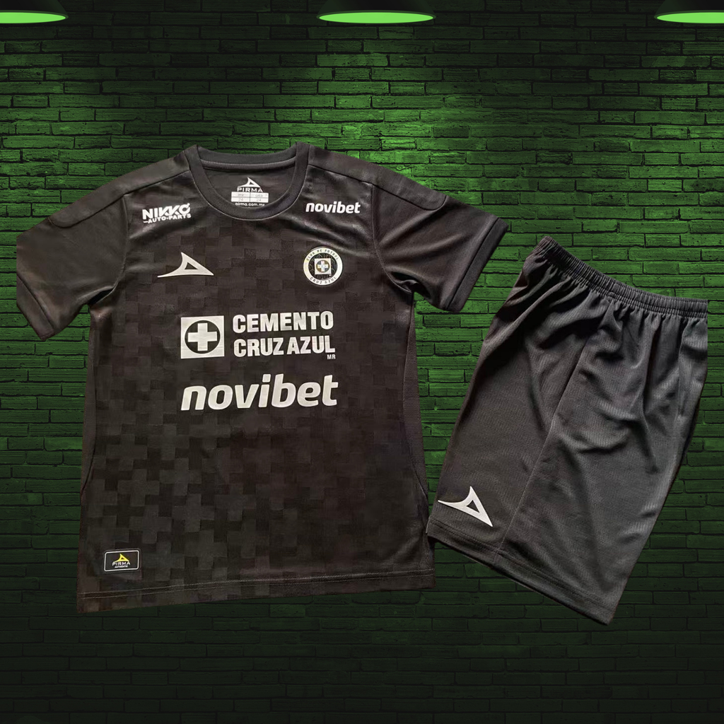 Cruz Azul 2025 Negra / Tercera / Jersey de Niño