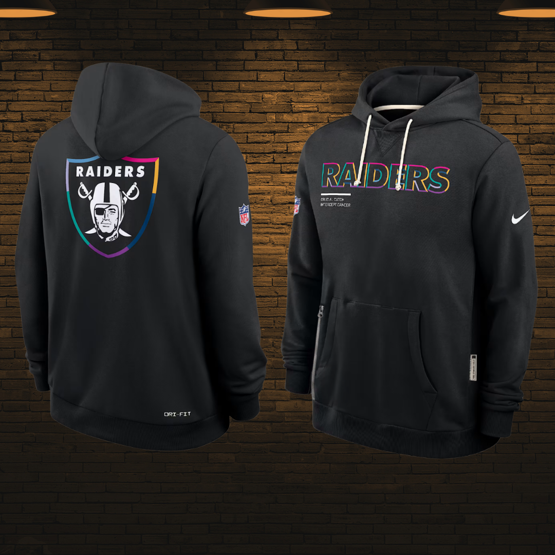 Sudadera NFL con gorro 2025 — Las Vegas Raiders ☠️ (S–4XL)
