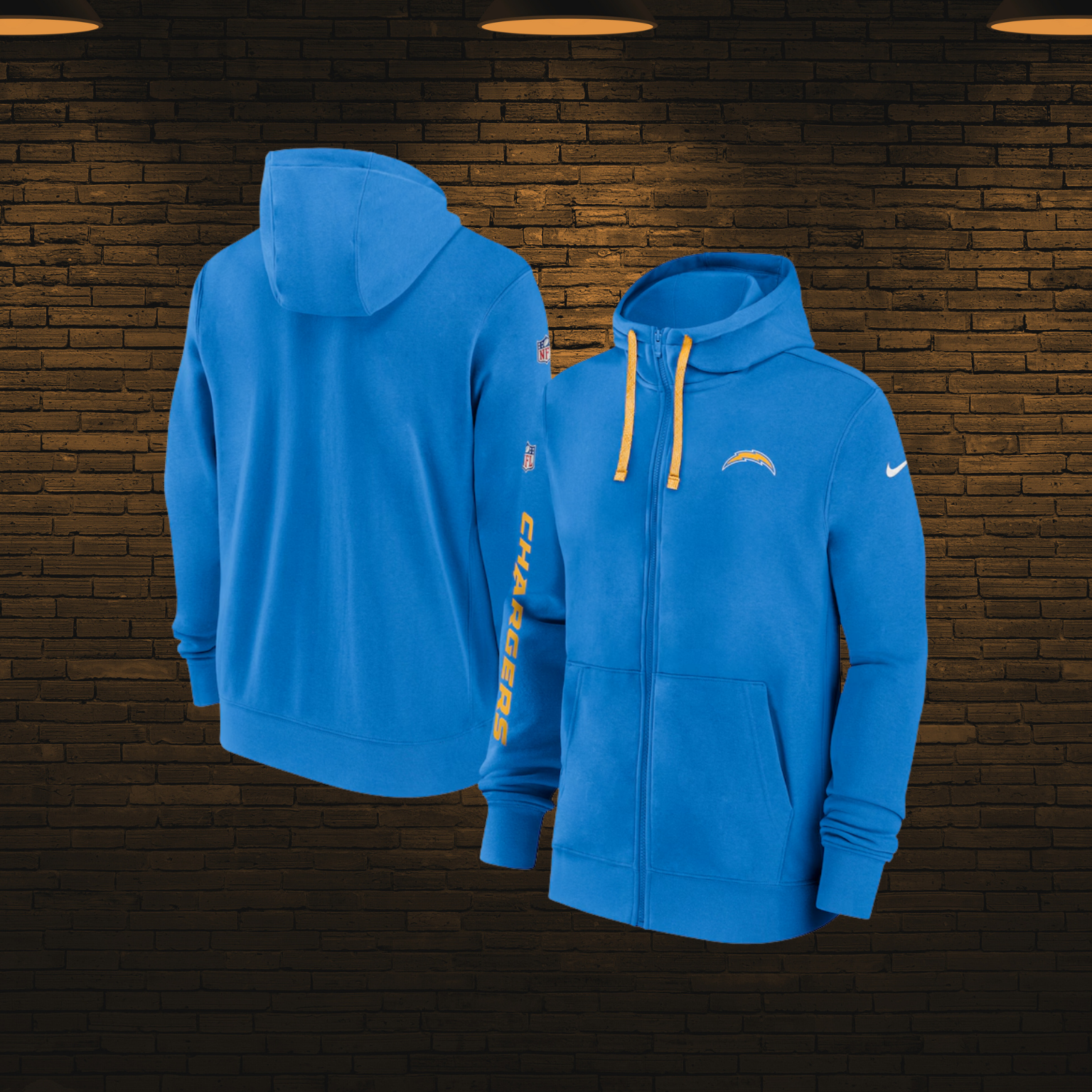 Sudadera NFL con cierre 2025 — Los Angeles Chargers ⚡ (S–4XL)
