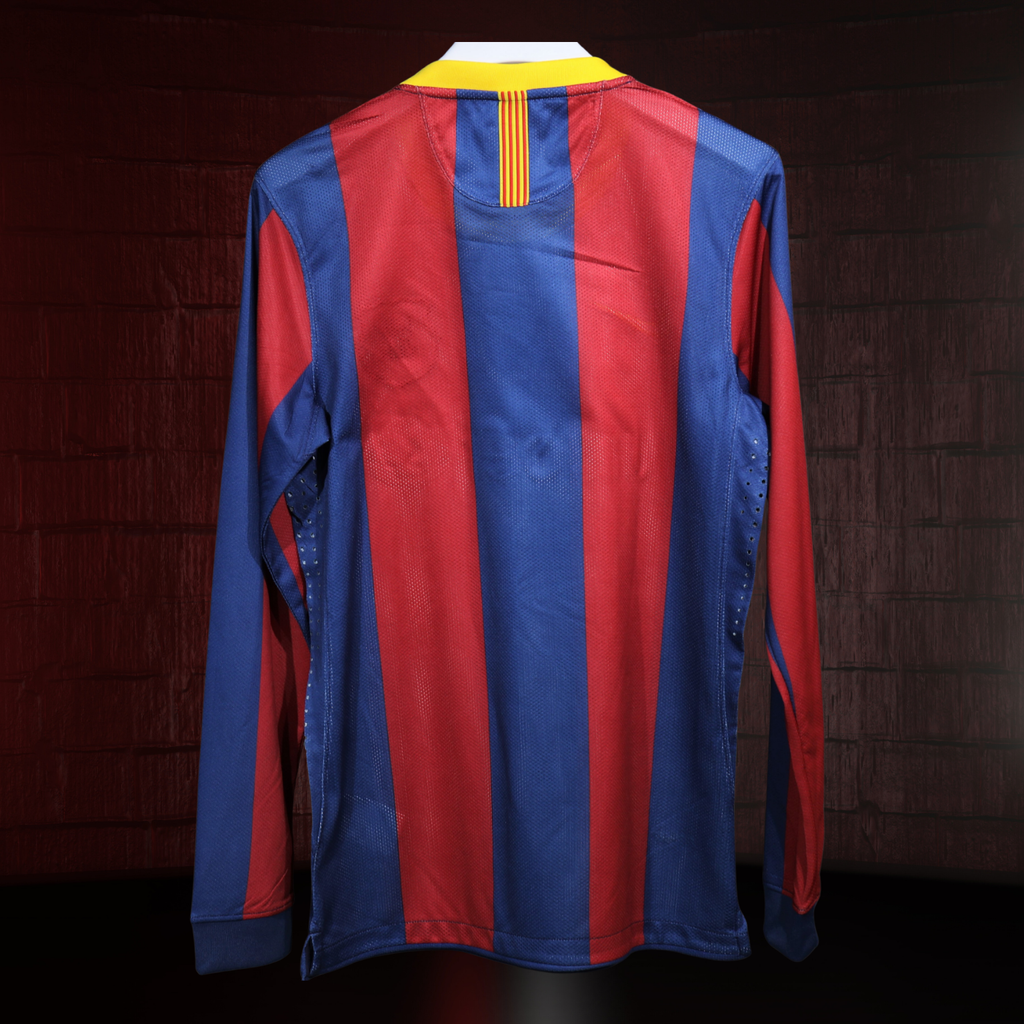 FC Barcelona 2010/11 – Jersey Local Authentic Retro Manga Larga / Dorsal Incluido