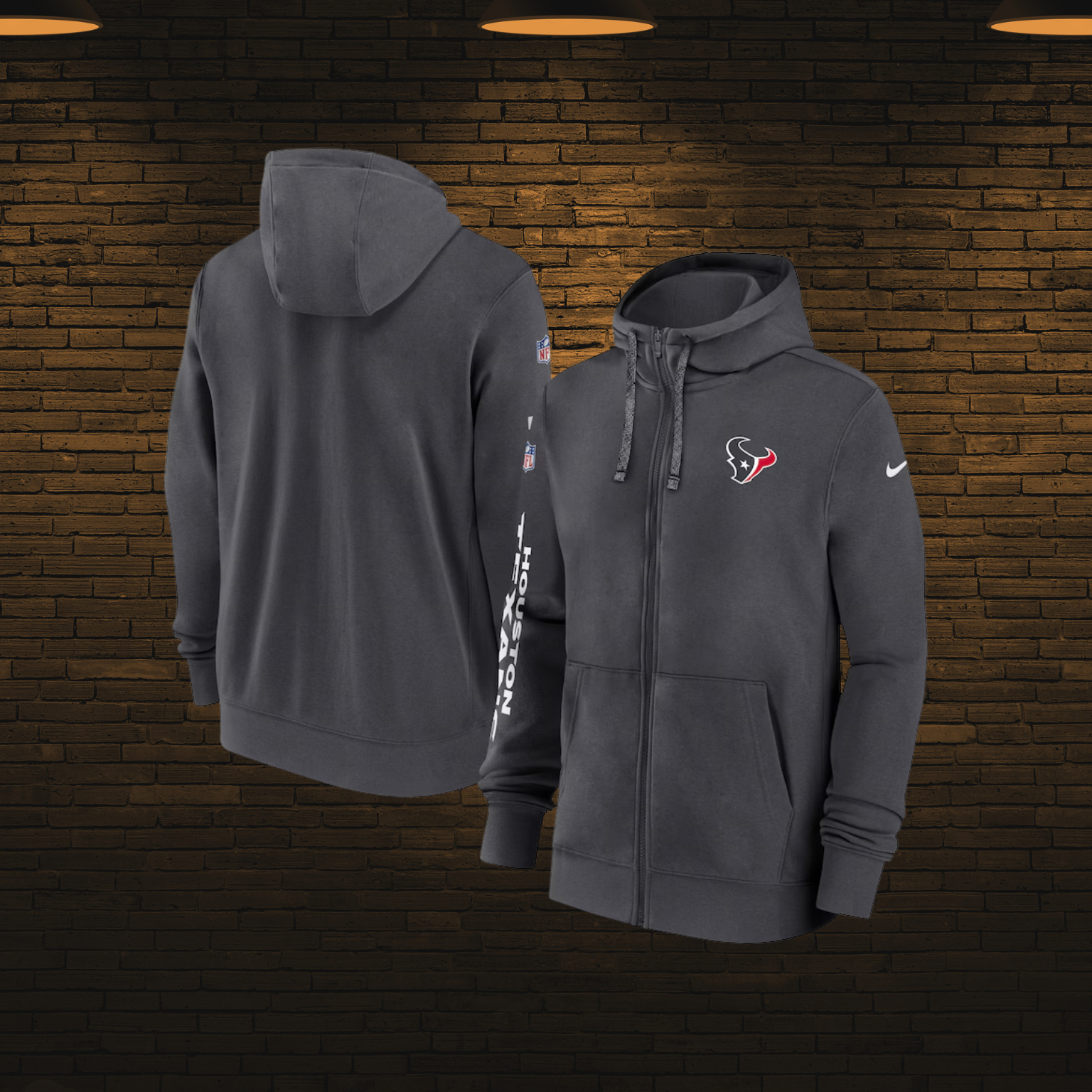 Sudadera NFL con cierre 2025 — Houston Texans 🤠 (S–4XL)
