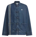 Chaqueta adidas Tang Mezclilla CTT color azul mezclilla corte oversized unisex