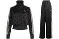Conjunto adidas Polka Dot Satén mujer color negro con lunares, chaqueta y pantalón